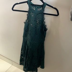 Dark Green Lace Dress